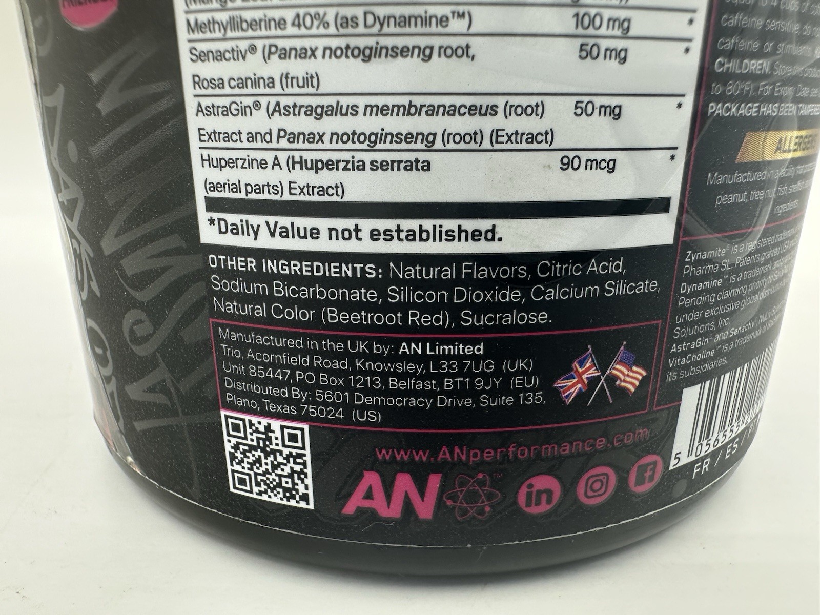 AN ABE Pre-Workout Baddy Berry 13.75 oz, 30 Servings All Black Everything Sealed