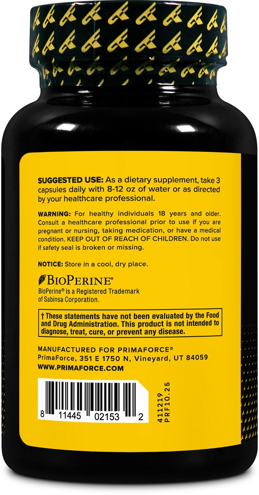 Primaforce T. Complex 90 Capsules, 500mg D-Aspartic Acid Per Serving