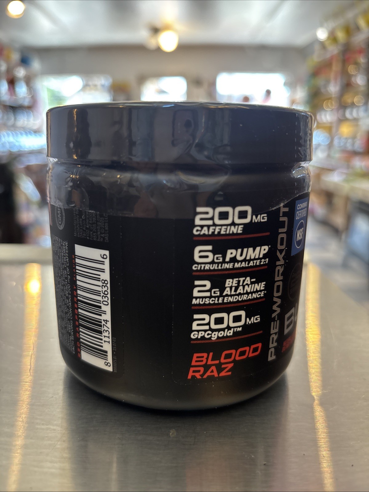 Bucked Up Pre-Workout Powder, Blood Raz, 200 mg Caffeine, 25 Serv. New