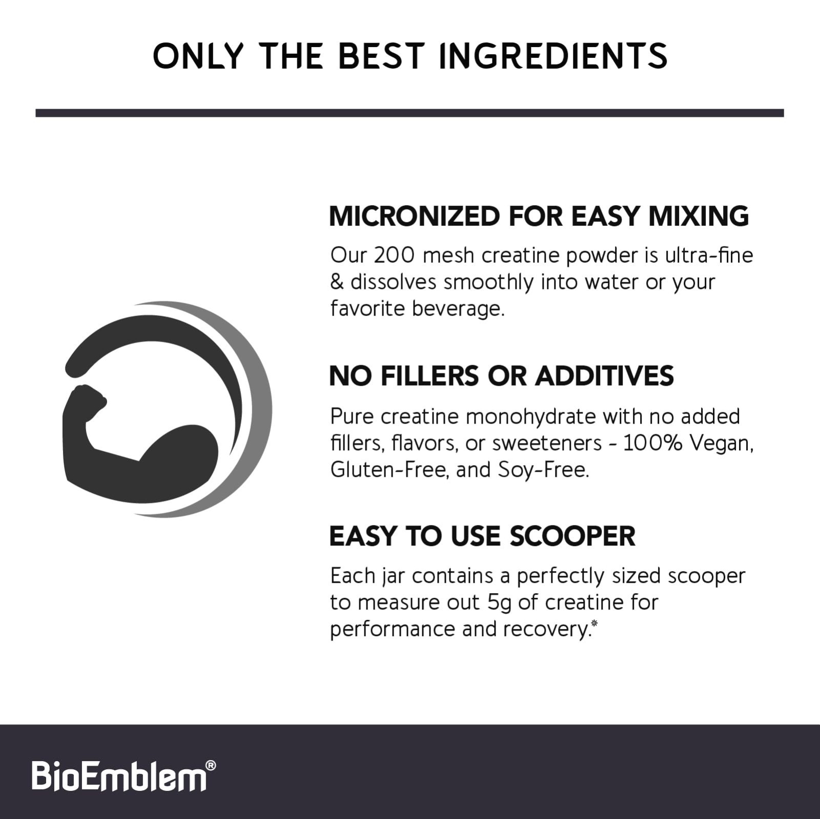Micronized Creatine Monohydrate Powder 300g – Unflavored, Boosts Muscle Strength