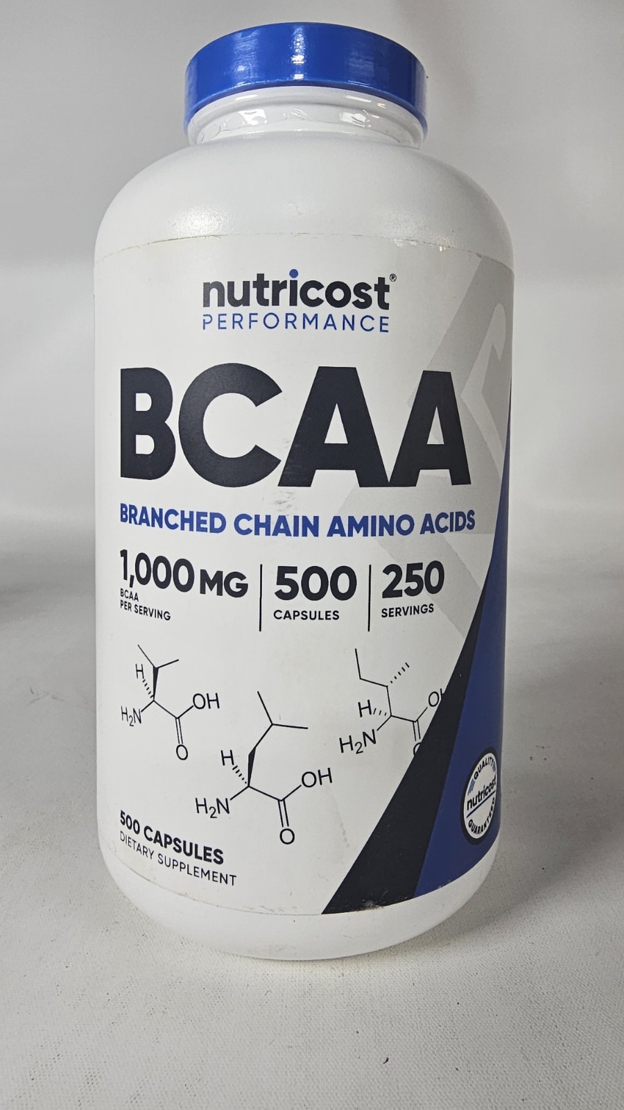 BCAA 2:1:1 1000mg Capsules 500 Caps 250 Servings Exp 03/2028