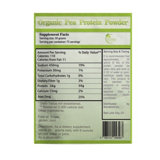 Fresh 5 LBS Organic Pure Pea Protein Powder. Non-GMO, Vegan, FREE SHIPPING!