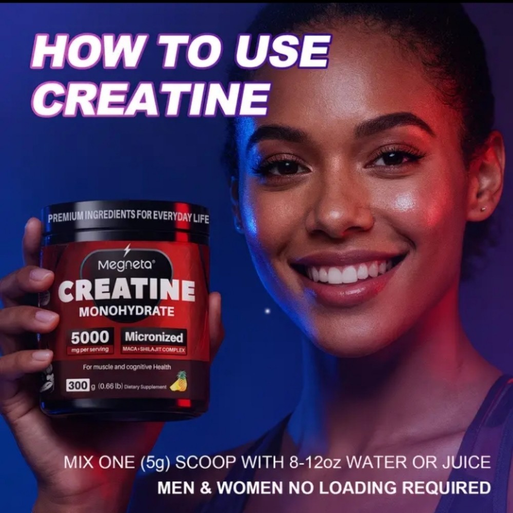 Creatine Monohydrate Powder 1.323 Lbs 🍍 2 Pack 4 Month Supply Sugar Free