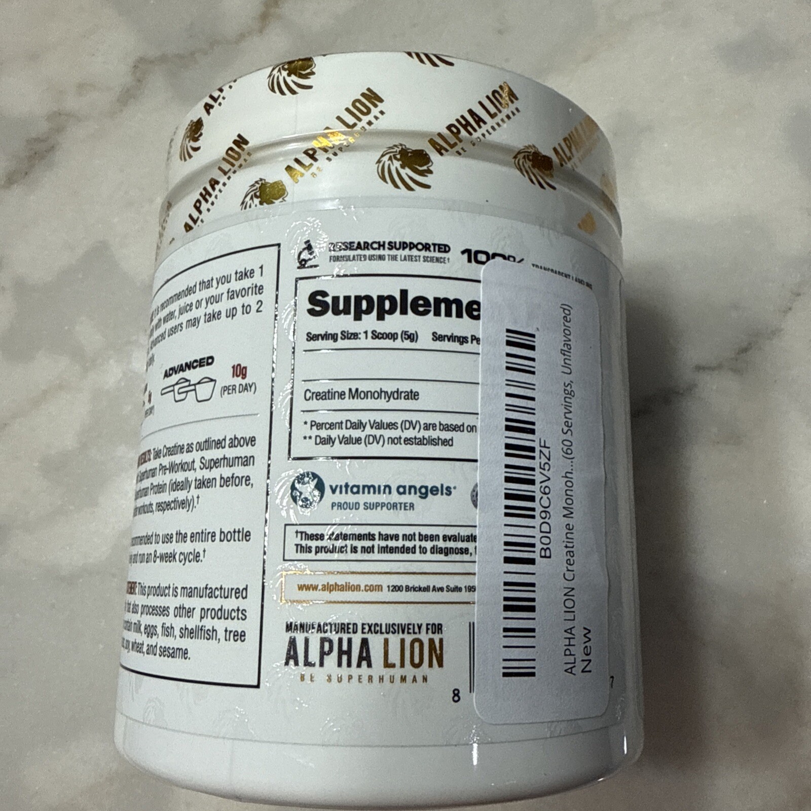 Creatine Monohydrate Powder 60 Servings Unflavored EXP 10/26 NEW