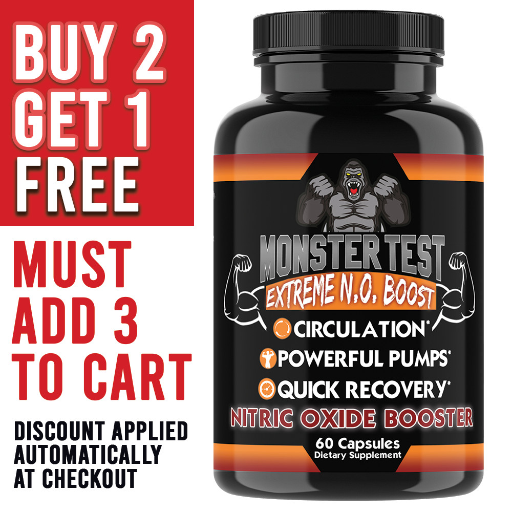 Monster Test Nitric Oxide Pre Workout Pump, Circulation, Recovery, Energy 1PK