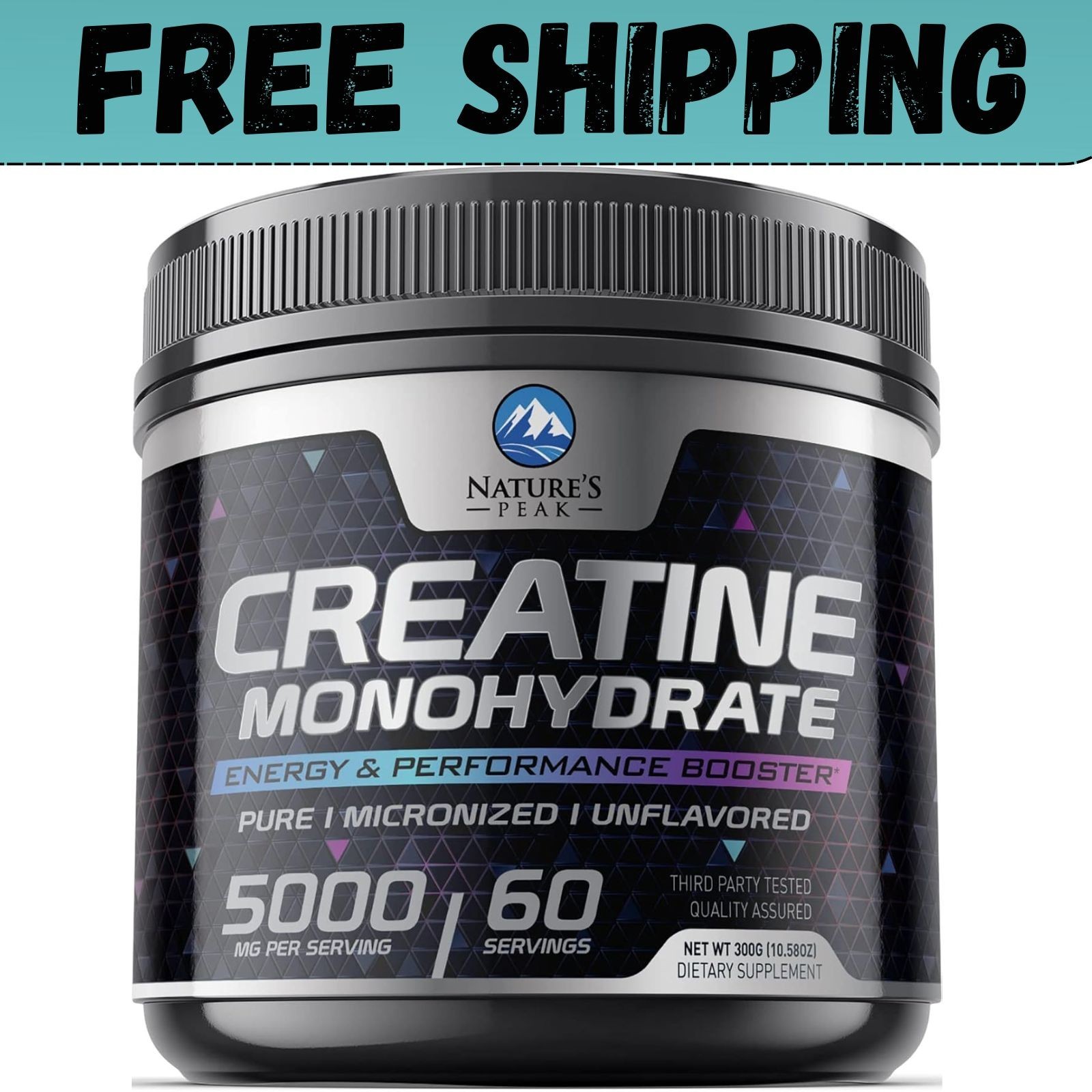 Creatine Monohydrate 5000Mg per Serving – Pure Micronized Creatine Powder Supple