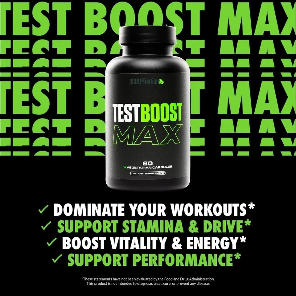 TEST BOOST Max Sculptnation Build Muscle Men Fat Weight Loss – New & Sealed.