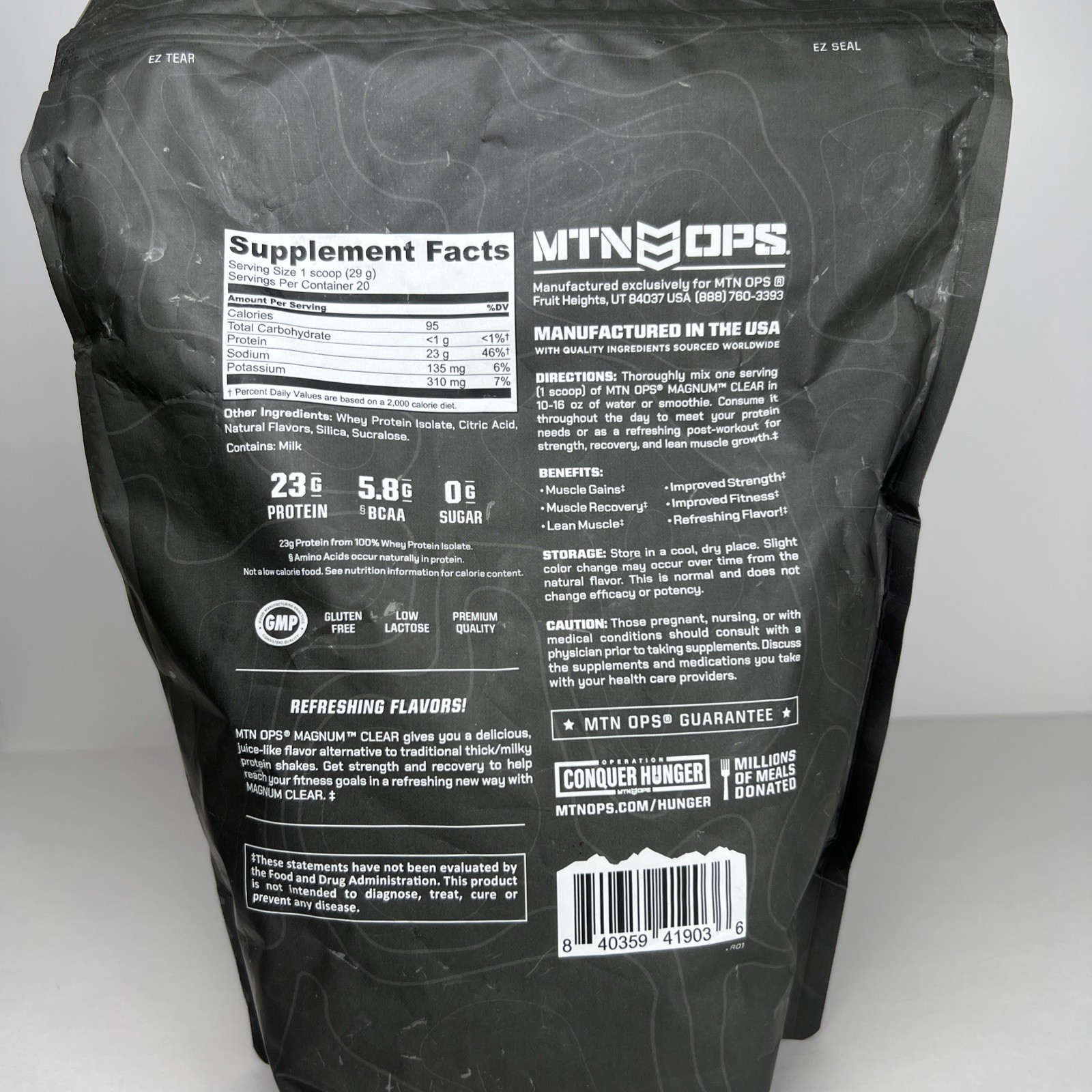 NEW MTN OPS Magnum Strawberry Watermelon Clear Protein Powder 23g 20 Servings