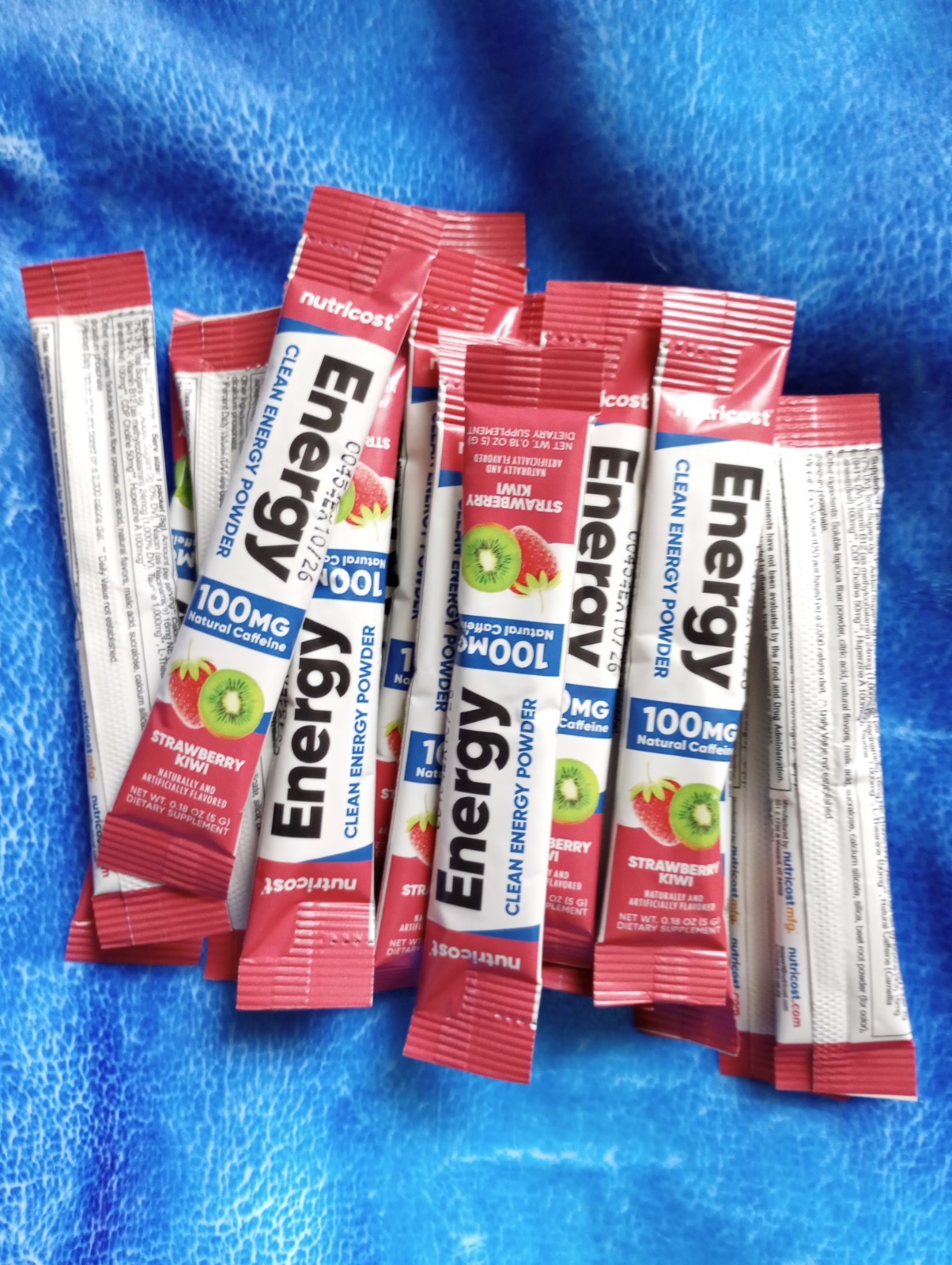 Nutricost Energy Complex Stickpack (19 Servings) Strawberry Kiwi 100mg Caffeine