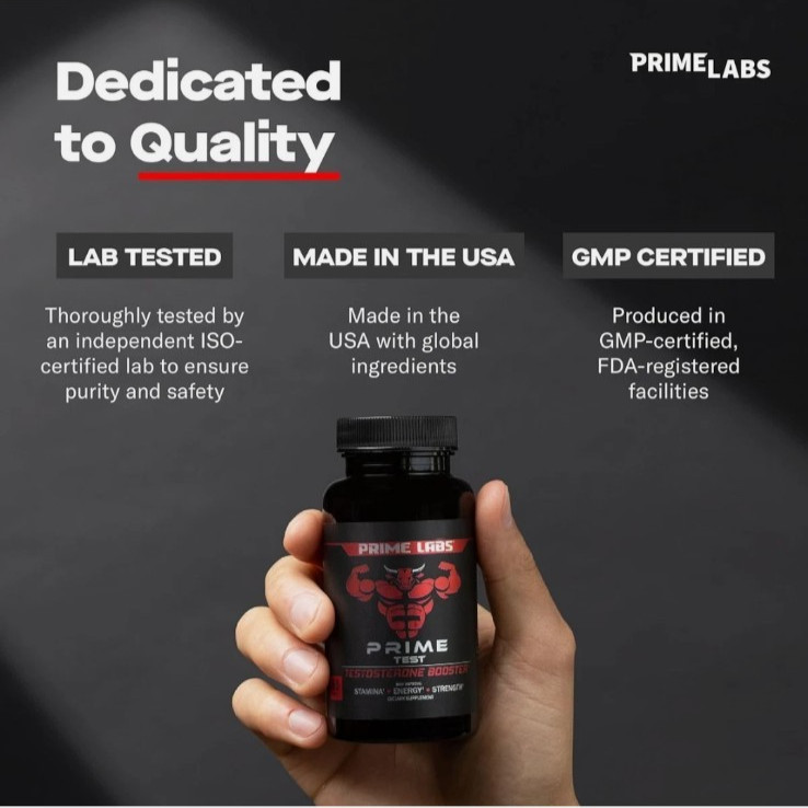 Prime Labs Men’s Testosterone Booster Stamina Endurance 60 Capsules Exp 08/27