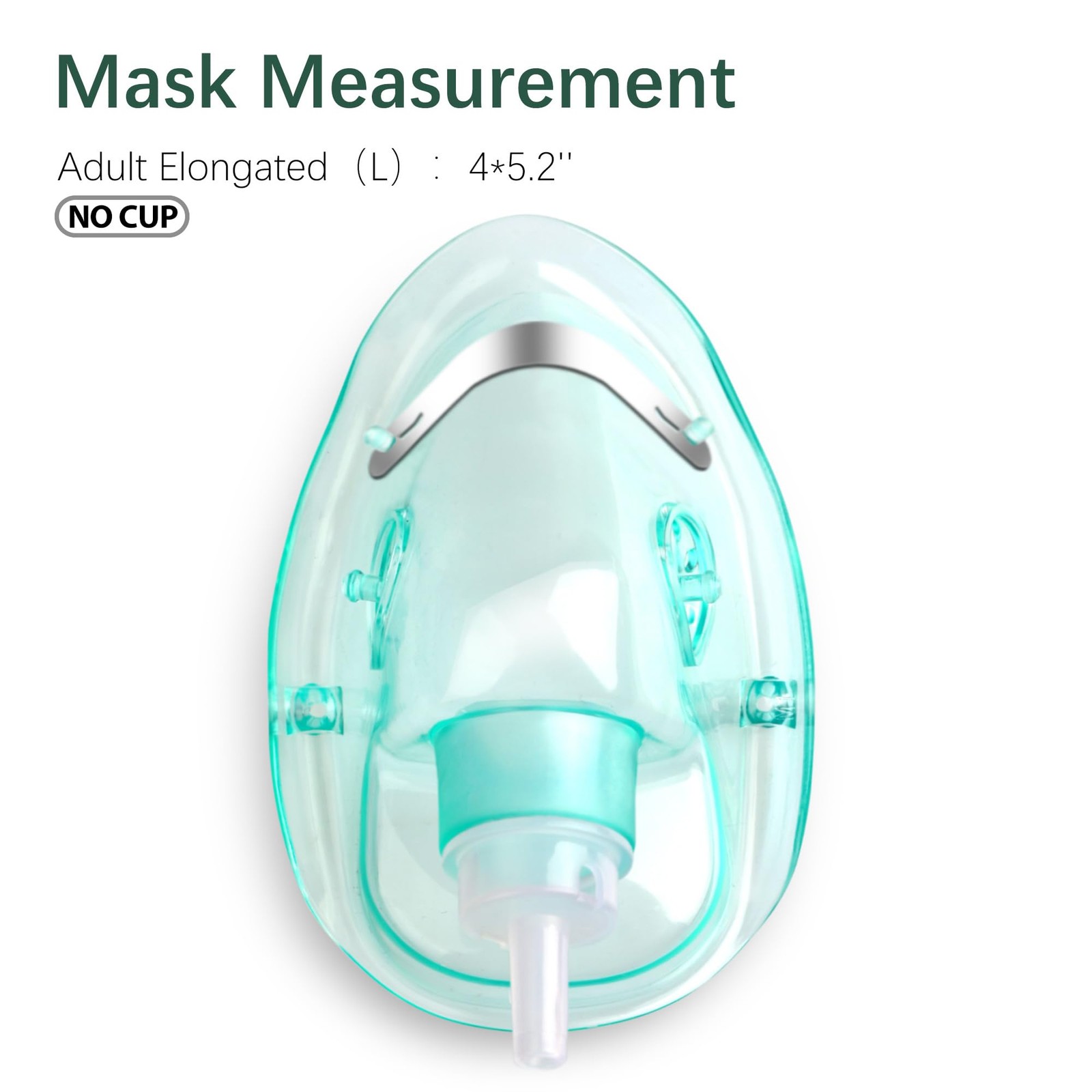 ANSNF 2 Pack Oxygen Mask for Face Adult with 6.6′ Tube & Size L-2pcs, Green