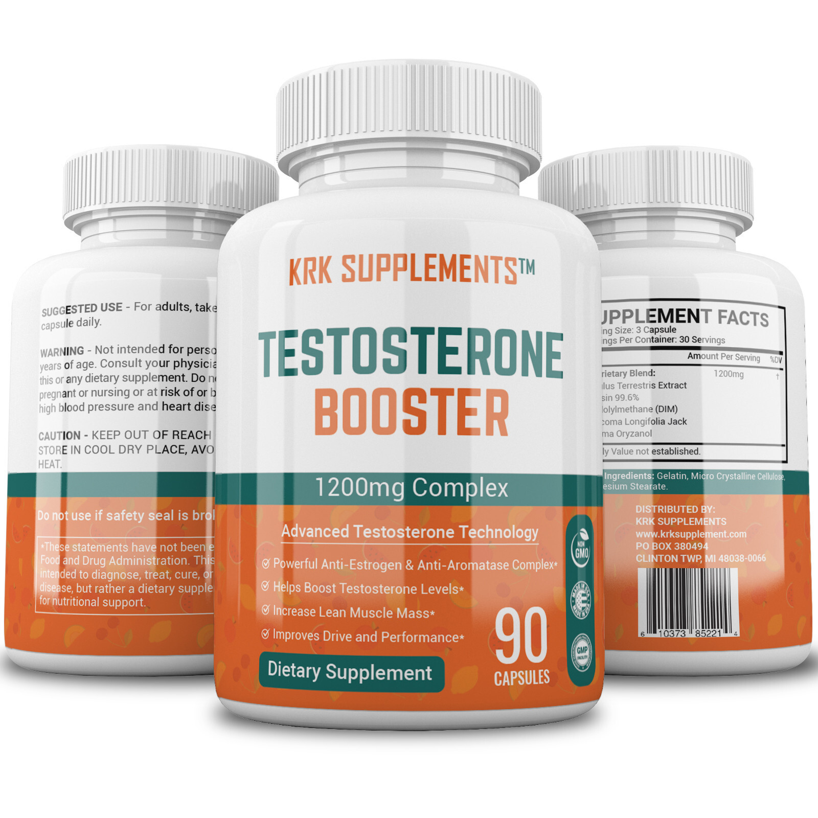 3 btl Testosterone Booster Chrysin Low Test Boost Natural Tribulus Terrestris