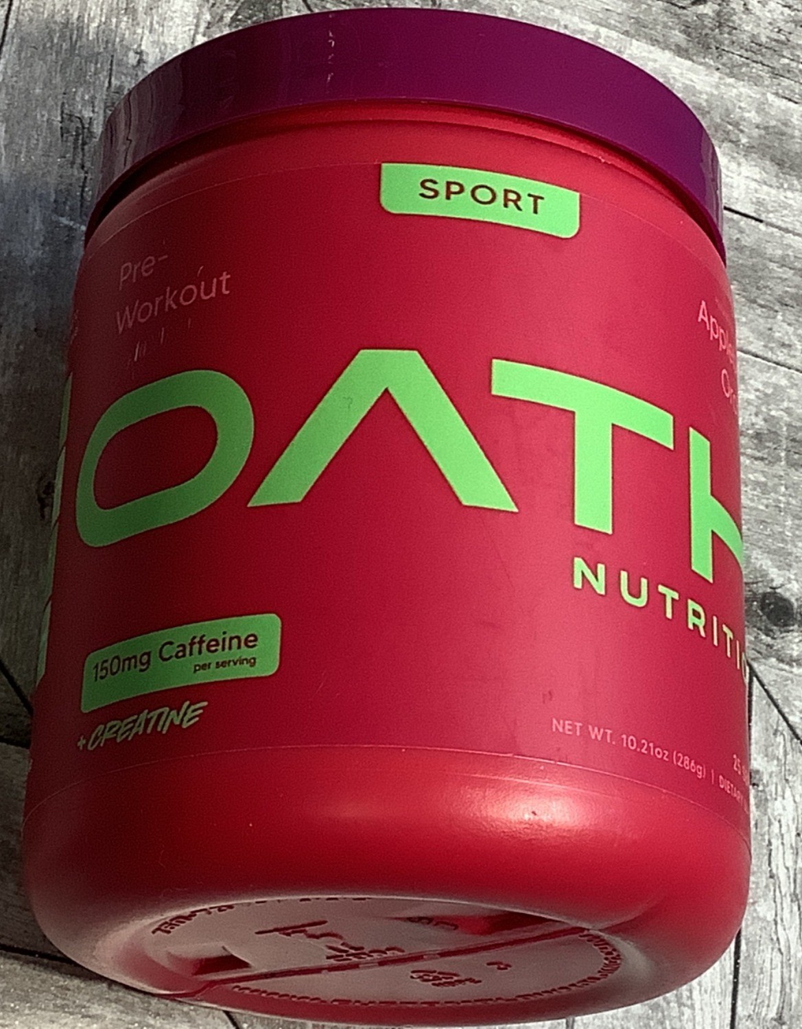 Oath Nutrition Pre-Workout Sport Nutrition Supplement Appleberry Orchard 10/2026