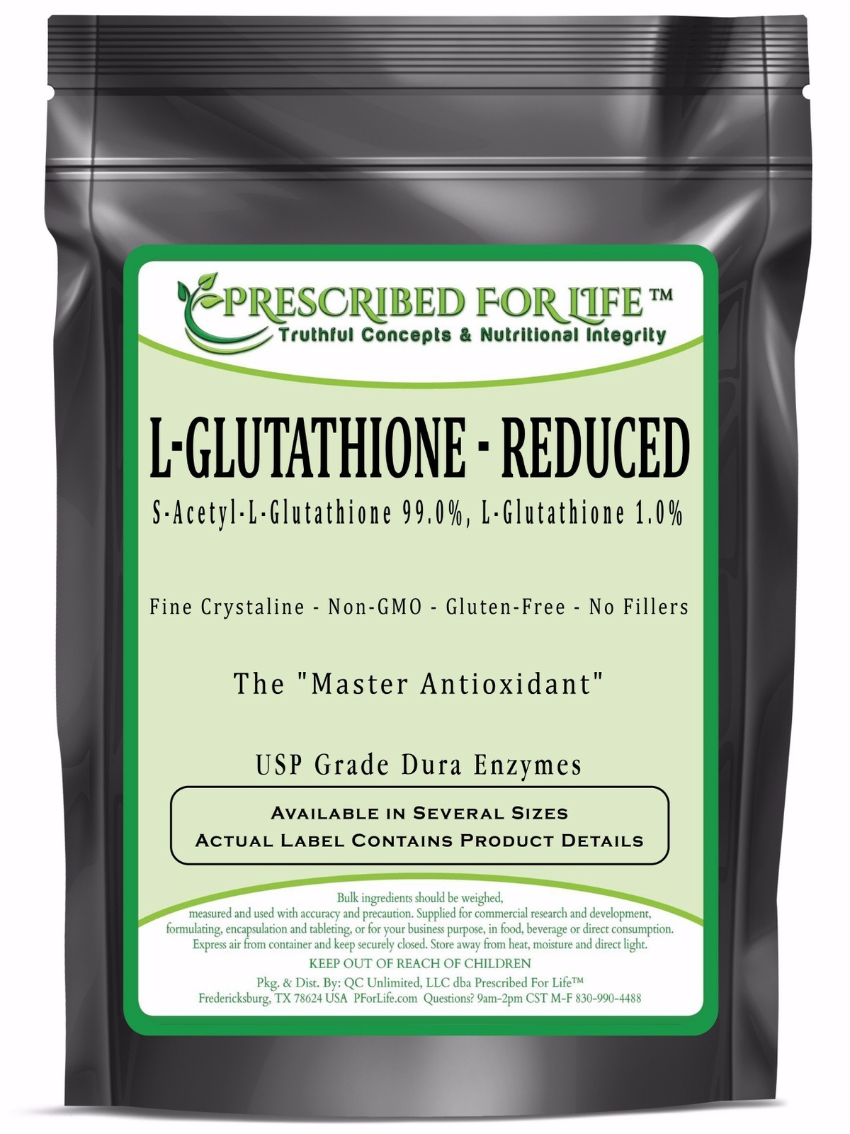 Glutathione (L) – Tripeptide of Amino Acids Glycine, Glutamine & Cysteine,