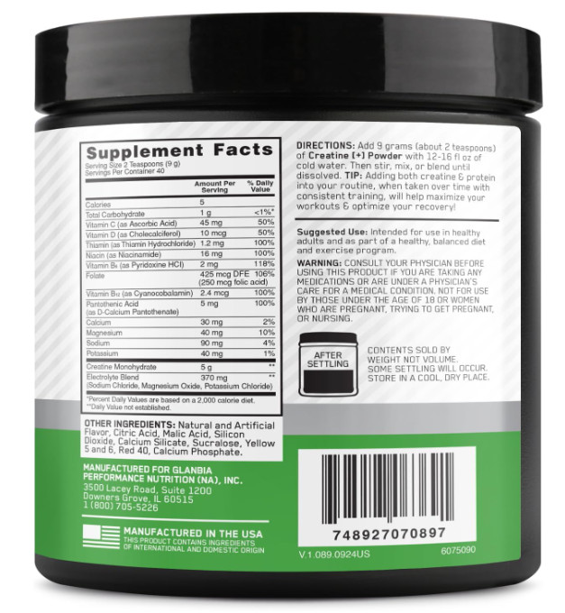 Optimum Nutrition Creatine Monohydrate Plus Powder, Strawberry Peach Flavored