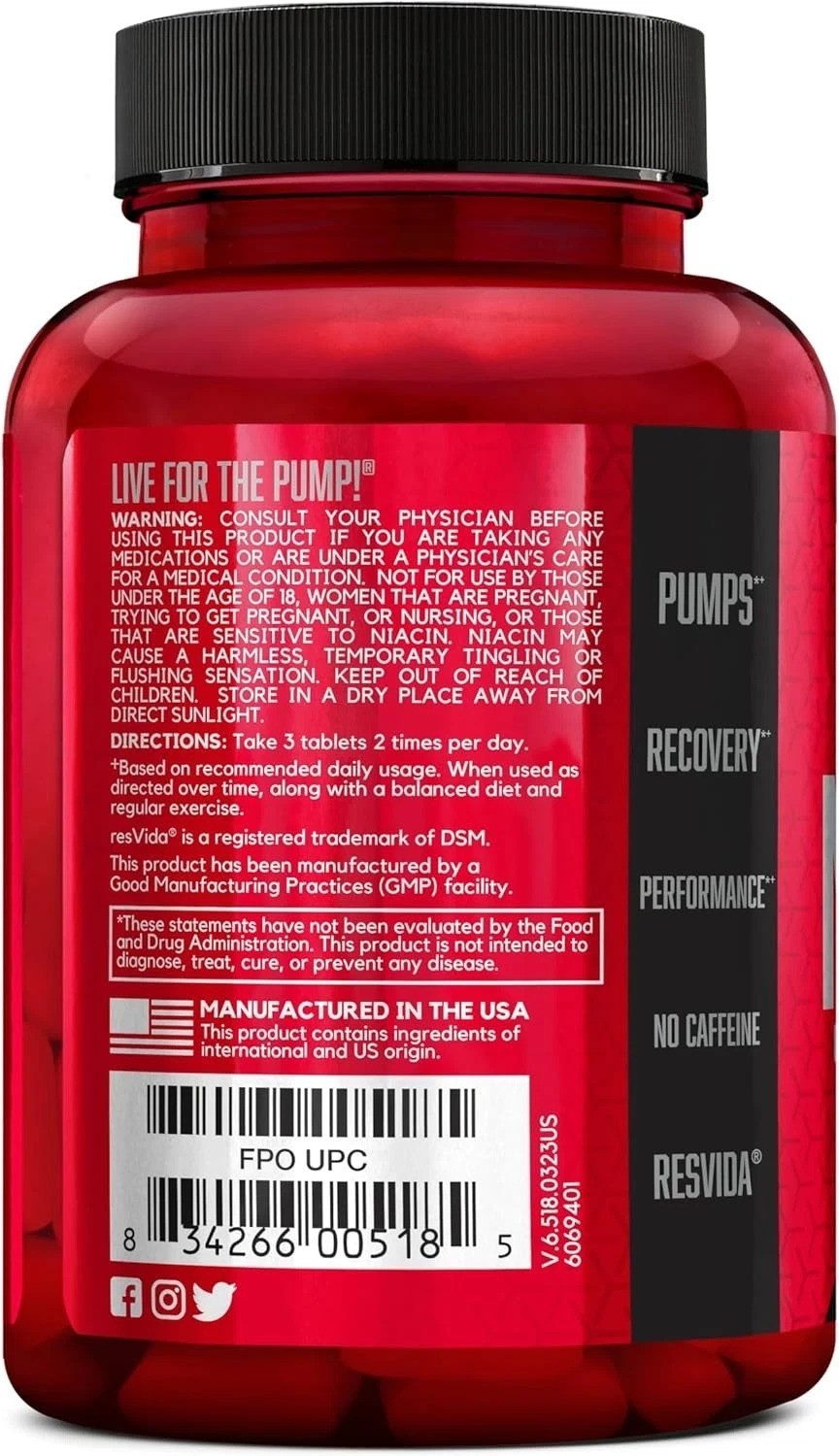 NITRIX 2.0: Nitric Oxide & Creatine Tablets – 90 Count for Enhanced Performance