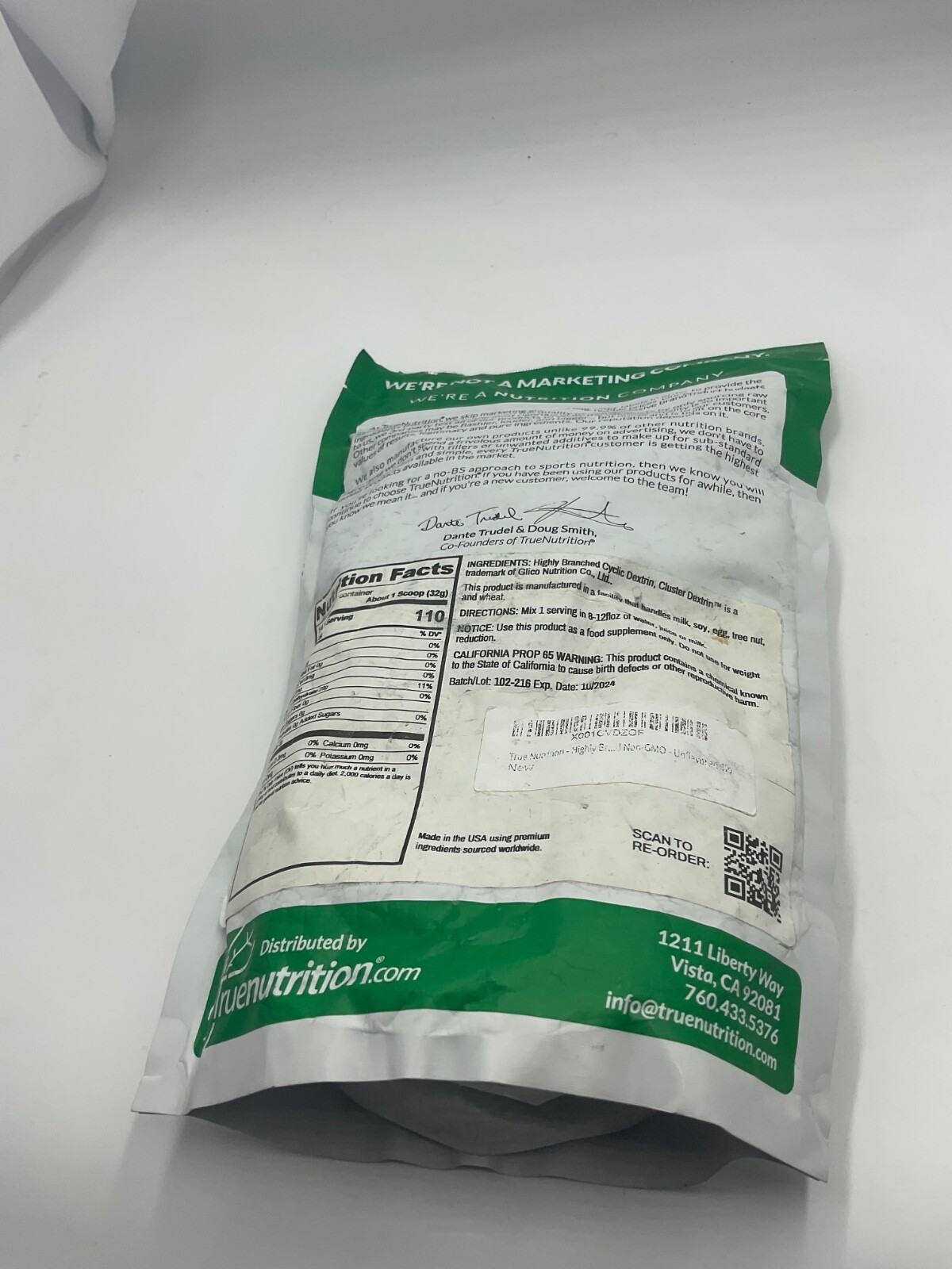 Highly Branched Cyclic Dextrin Protein Powder Mix Unflavored/Unsweetened 1 lb