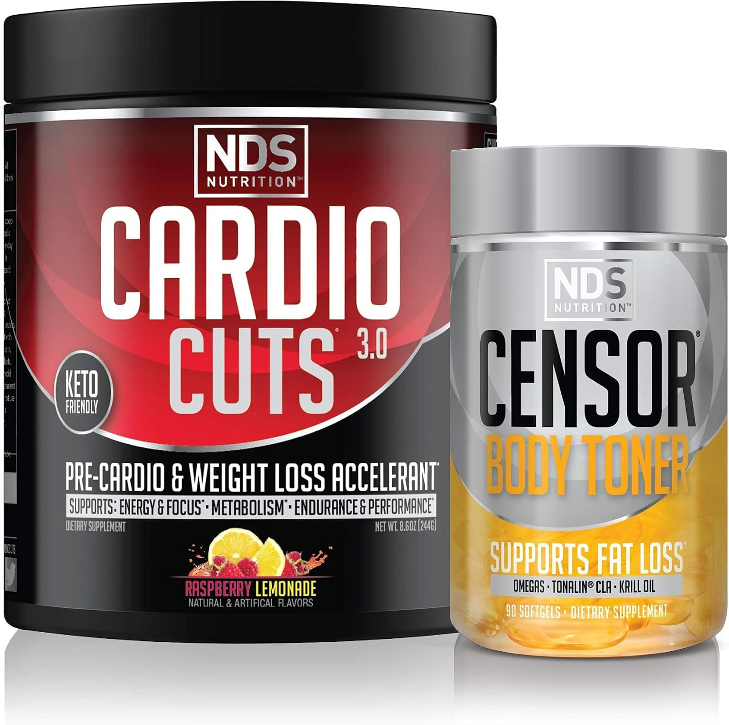 NDS Nutrition 4.0 Razz Lemonade (40 Servings) & NDS Nutrition Censor (90 Softgel