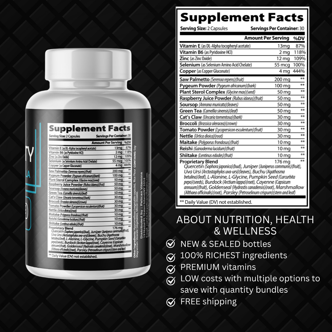 Prostivity- Prostate Support- 5 Bottles- 300 Capsules
