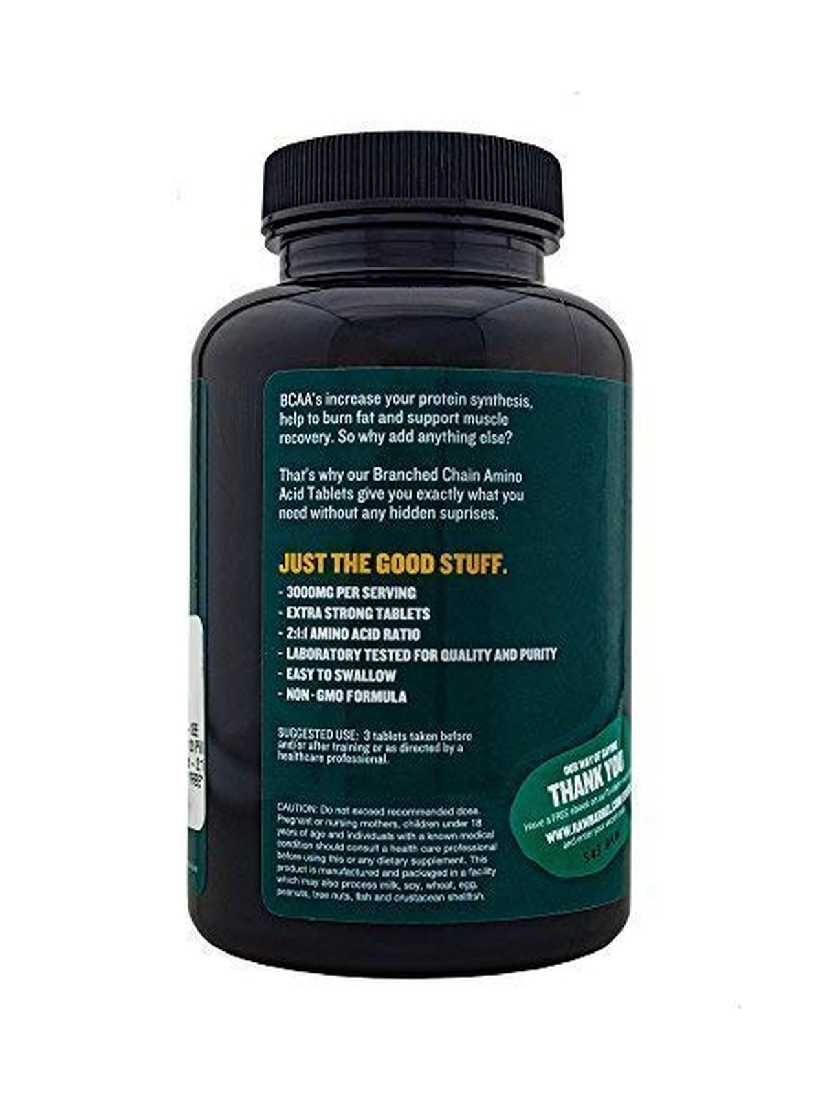 Raw Barrel BCAA Tablets – 120 Extra Strong 1000mg Pills – 2:1:1 Ratio Branche…