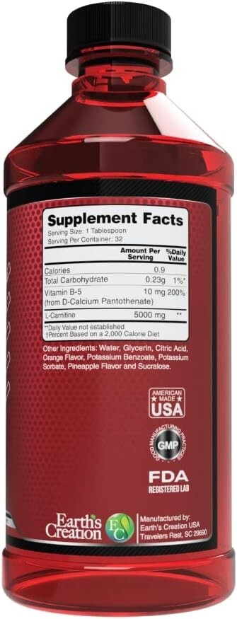 Earth’s Creation Liquid Carnitine 5000 With CLA Bundle