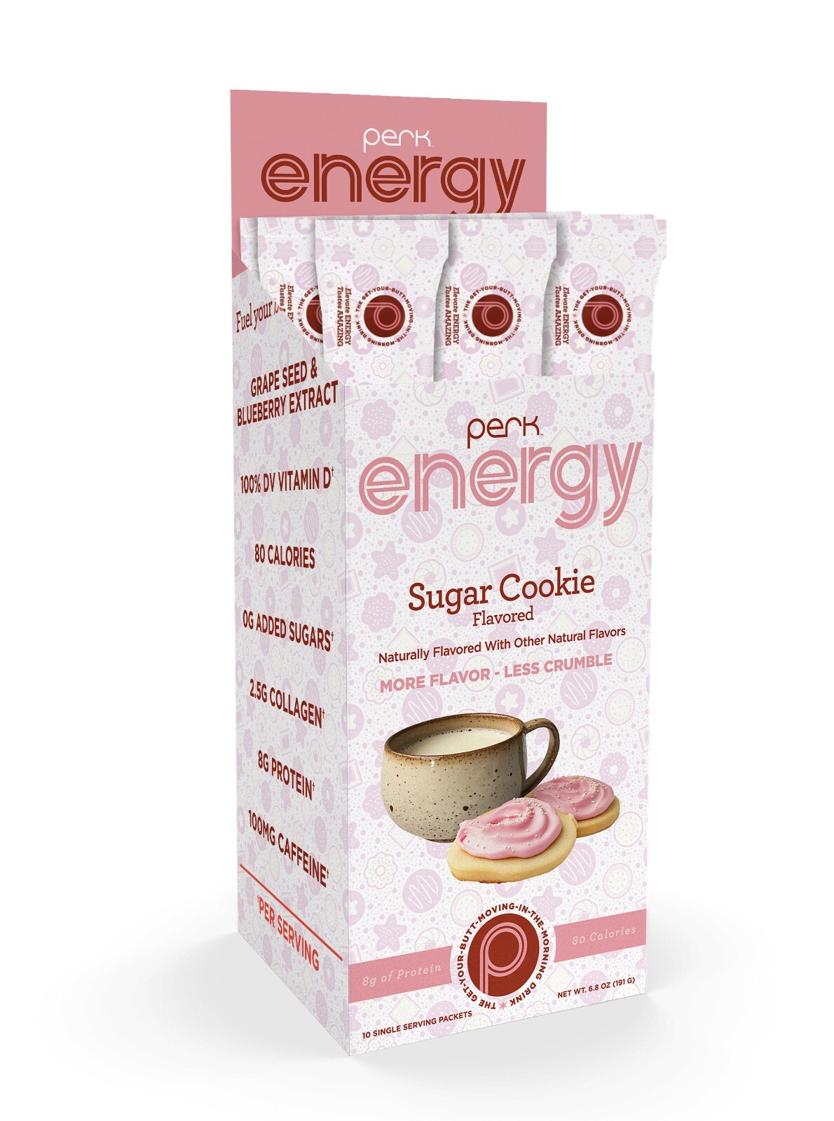 Perk Energy Sugar Cookie Flavored Drink Powder (10 Servings)