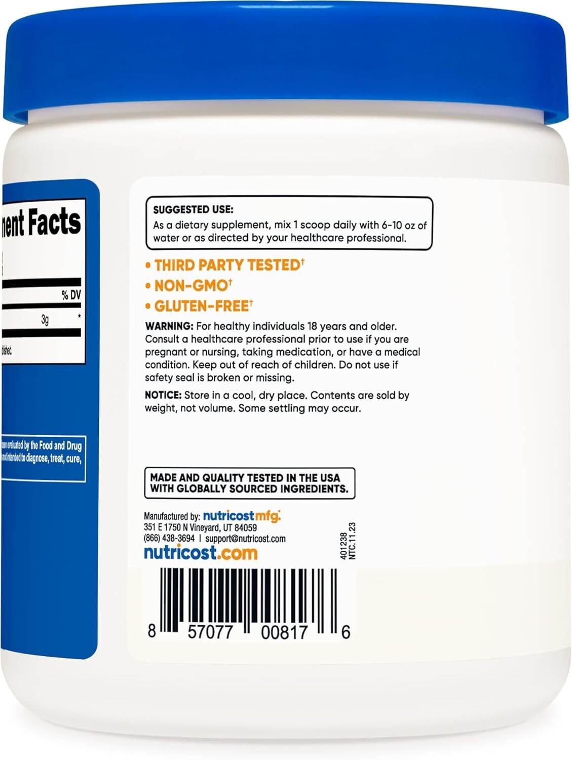 Pure L-Citrulline Powder 250 Grams – Pure Base for Enhanced Performance