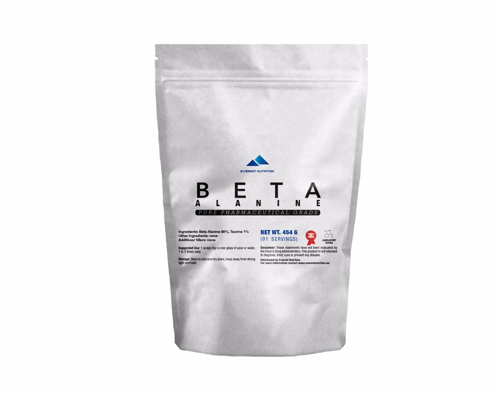 Beta Alanine Powder Pure Pharmaceutical Quality Increased Muscle Performance