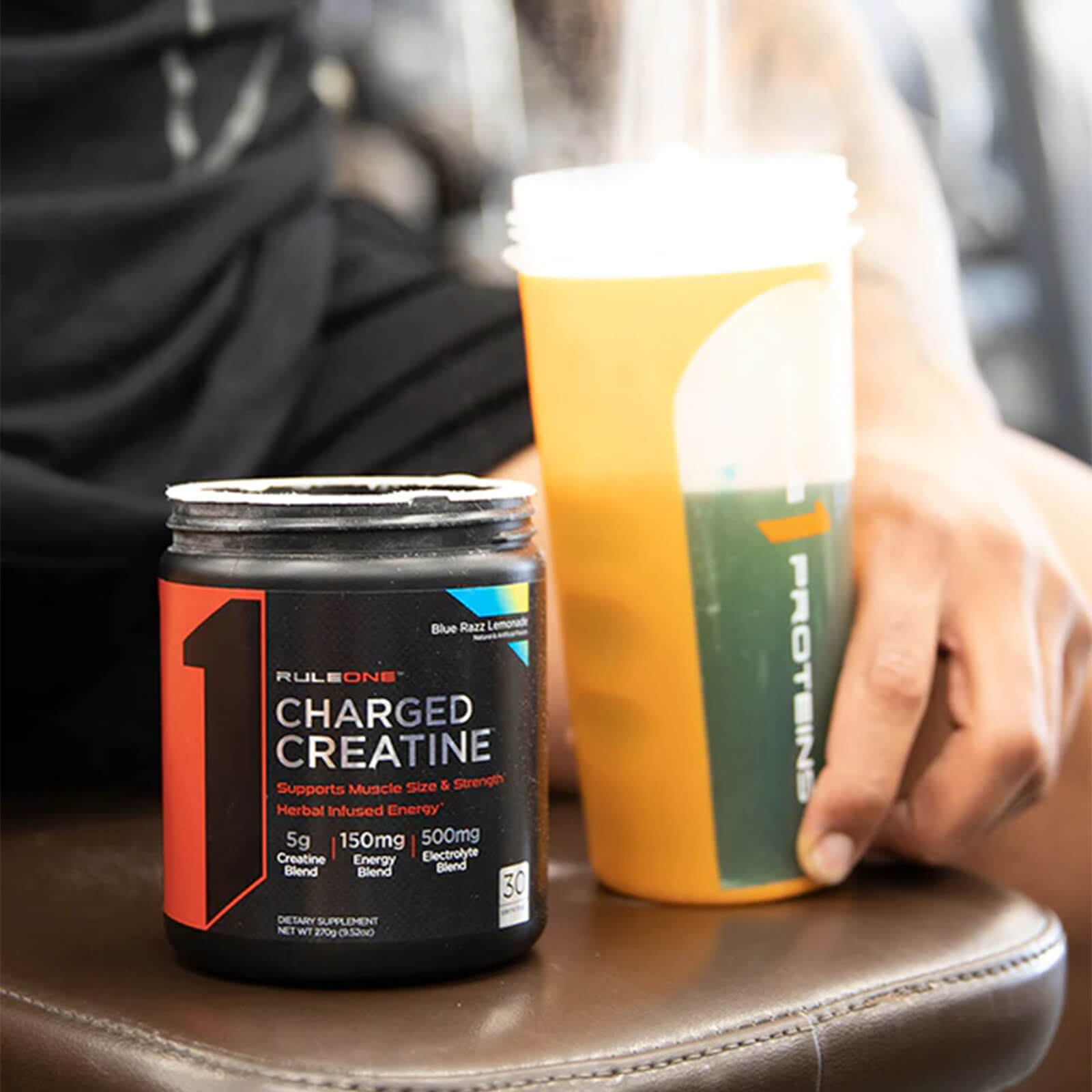 RULE 1 Charged Creatine 30 serv Sour Candy Energized Creatine 240g