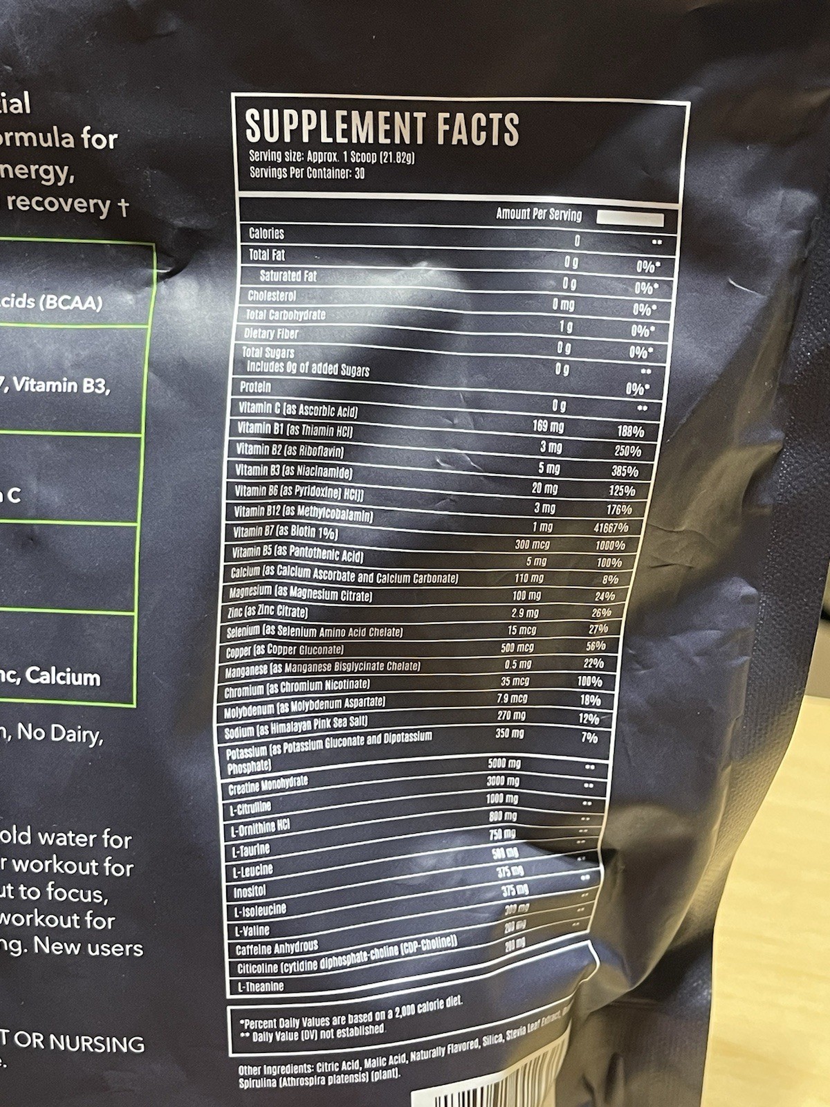 Muscle Water MEGO Powder Drink Mix Green Apple Zero Sugar 30 Serv