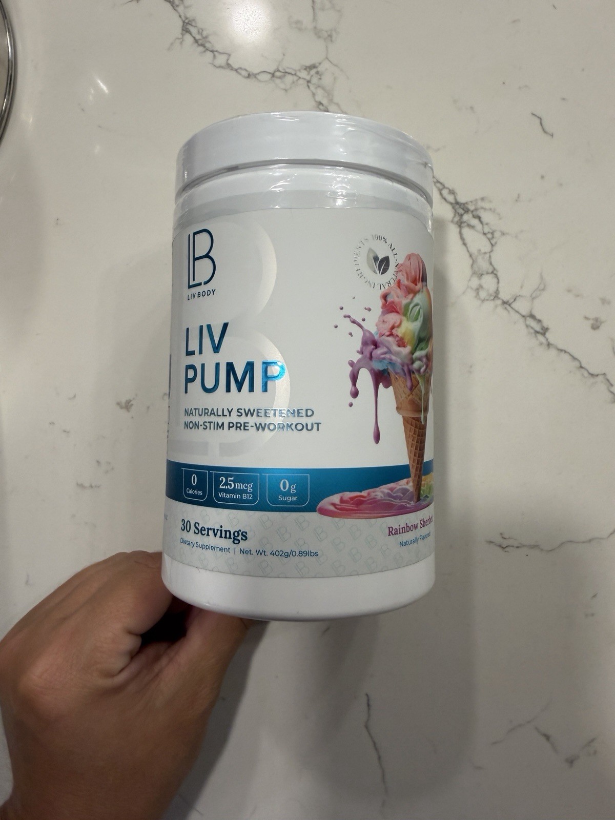 Liv Pump Pre Workout Rainbow Sherbet NEW
