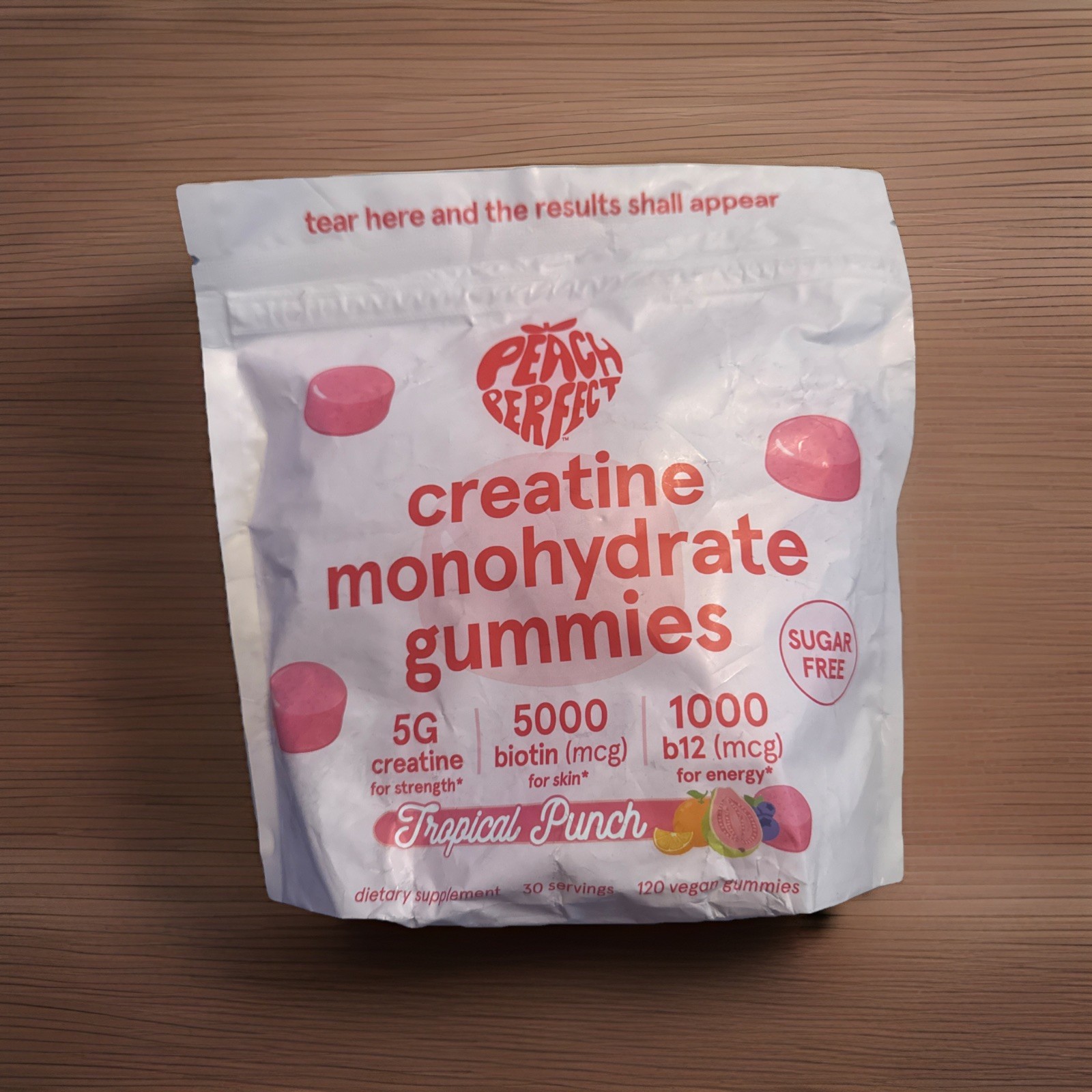 Peach Perfect Creatine Monohydrate Gummies Glute Builder Non-GMO EXP: 06/2027