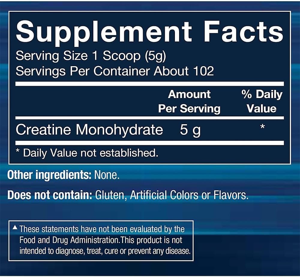 Pure Micronized Creatine Powder – 102 Servings