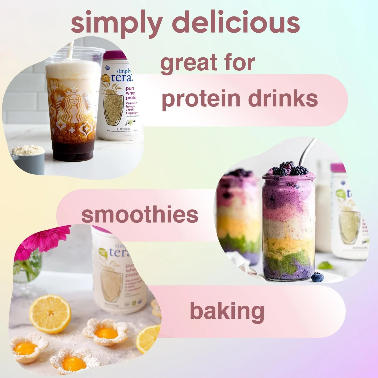 Simply teras Pure Whey Protein Powder – Grass Fed Whey Protein Powder, Clean …