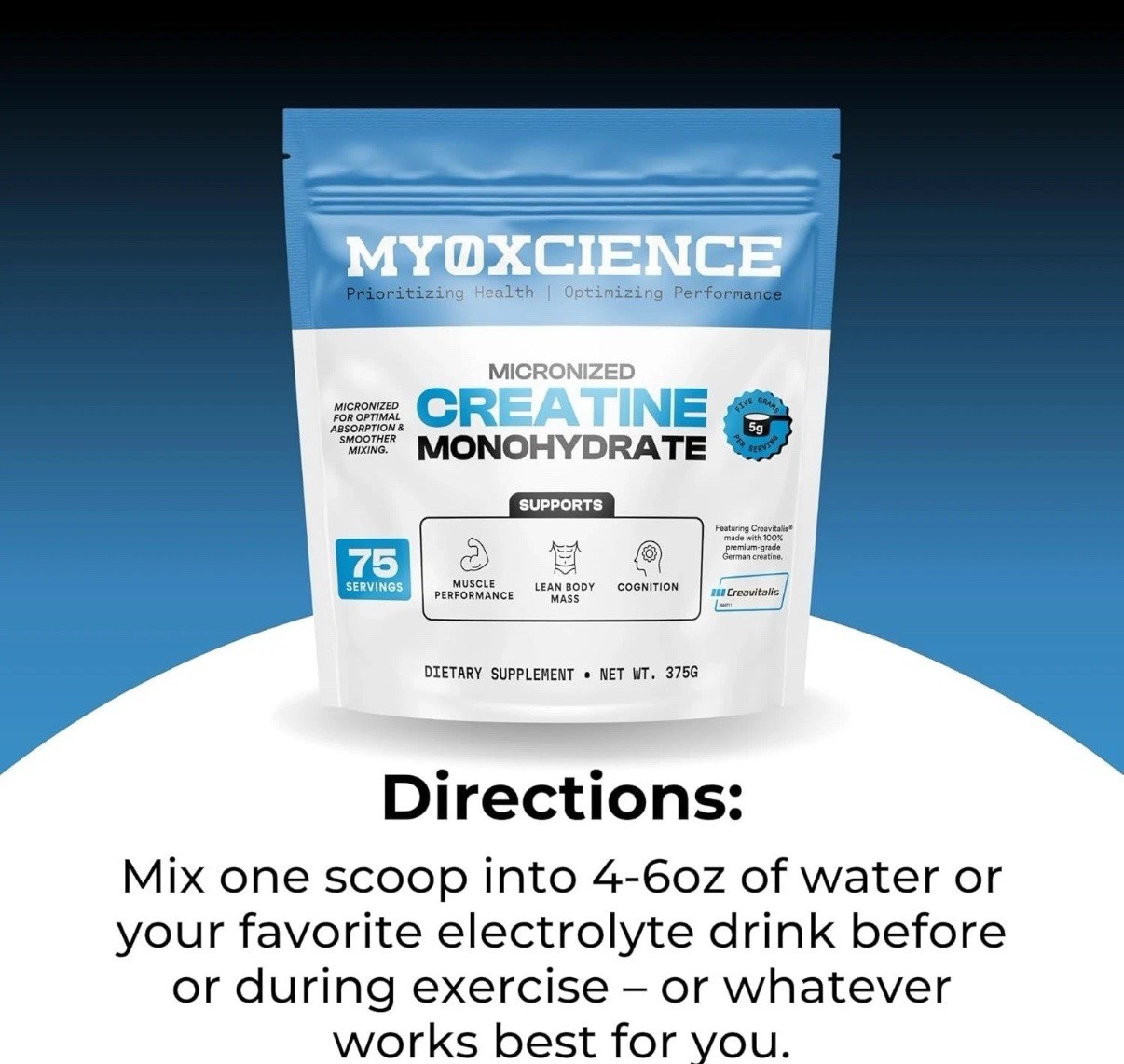 MYOXCIENCE Micronized Creatine | with 100% Creavitalis—The World’s Purest Mic…
