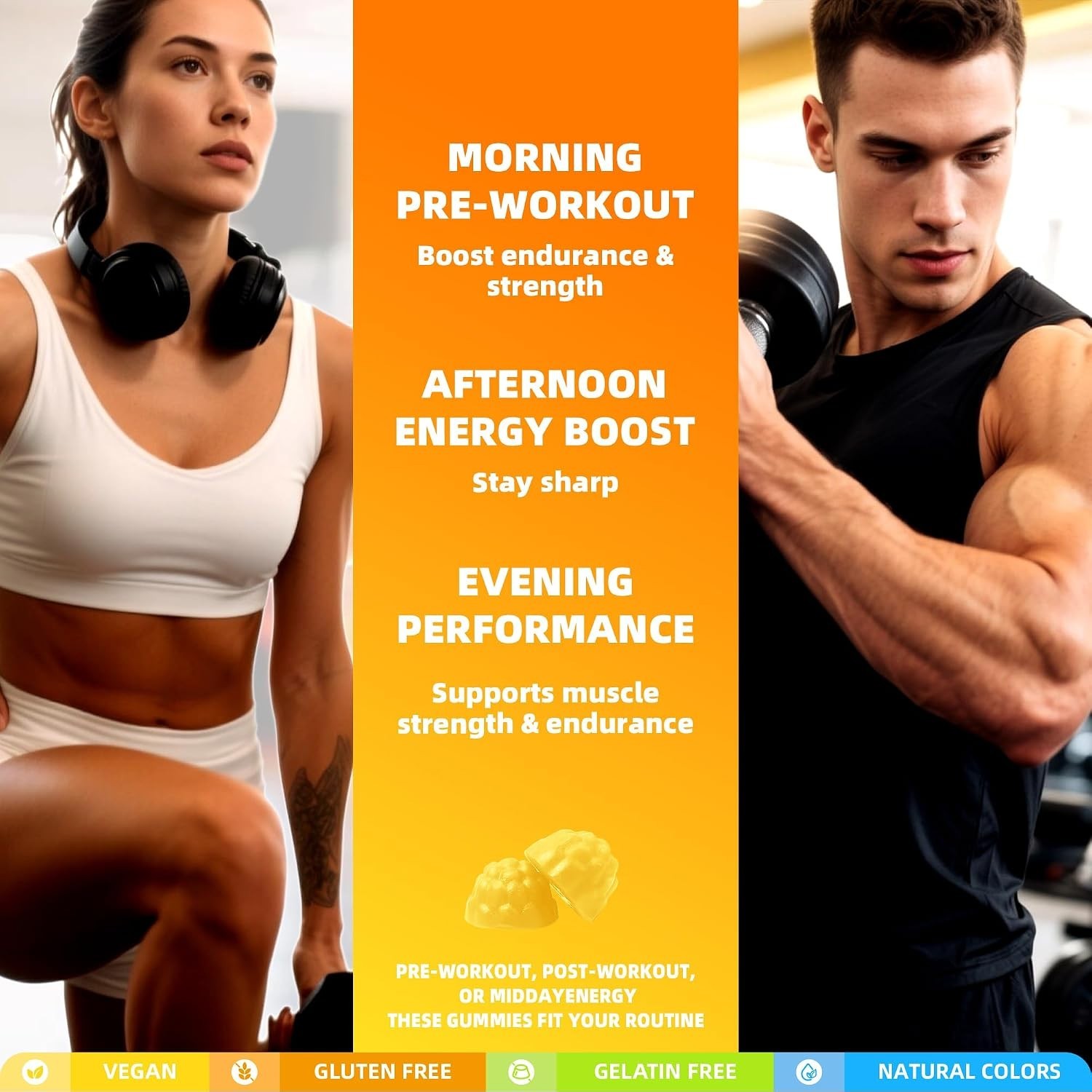 Creatine Monohydrate Gummies, NSF Certified Creatine Gummy, 5g Dose for Men & Wo
