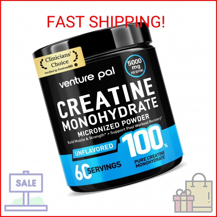 Venture Pal 100% Pure Micronized Creatine Monohydrate Powder, Unflavored Creatin