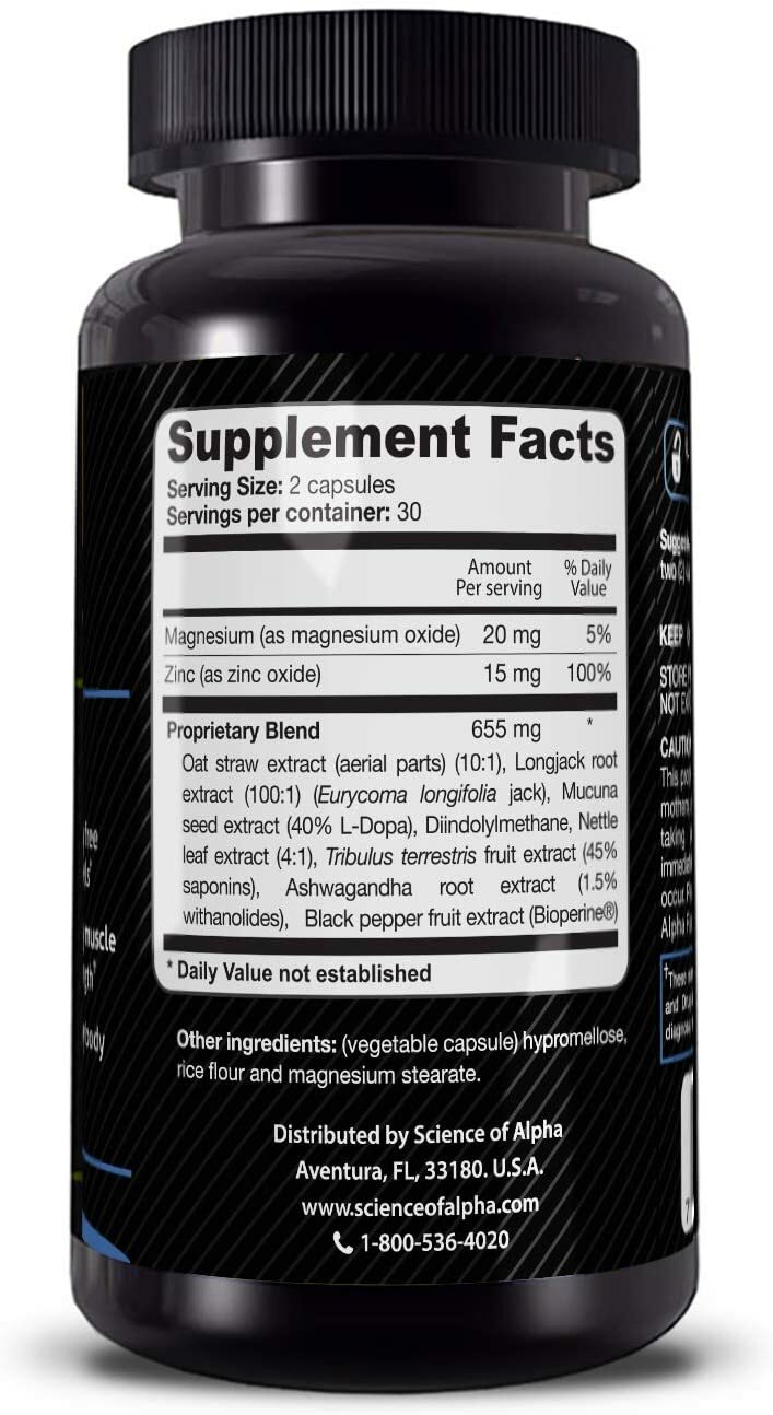 2 Bottles Testosterone Booster Alpha Fuel XT Naturally Increases Strength