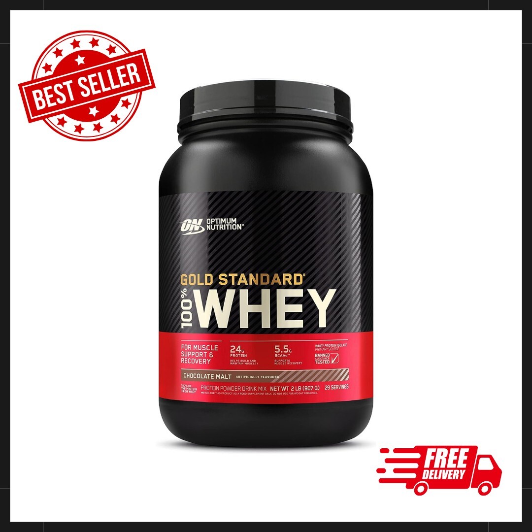 Gold Standard 100% Whey Protein Powder, Chocolate Malt, 2 Pound (Packaging May)*