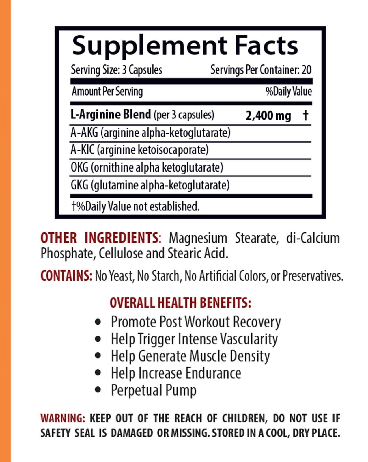 Energy boosters for both – NITRIC OXIDE 2400mg – fitness for men – 3 Bottles