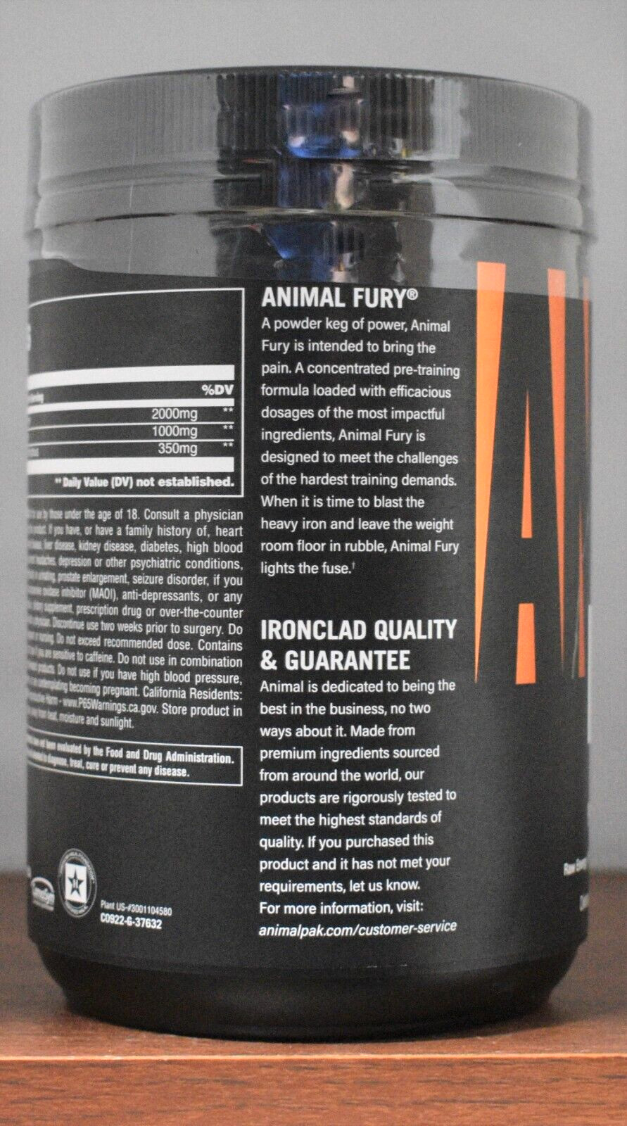 Universal Nutrition Animal Fury Green Apple 30 Servings Pre-Workout Stack