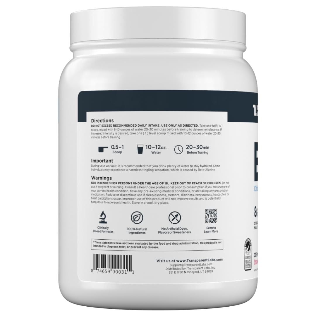 Bulk Pre Workout Powder – Naturally Sweetened Muscle Builder for Men & Women, Be