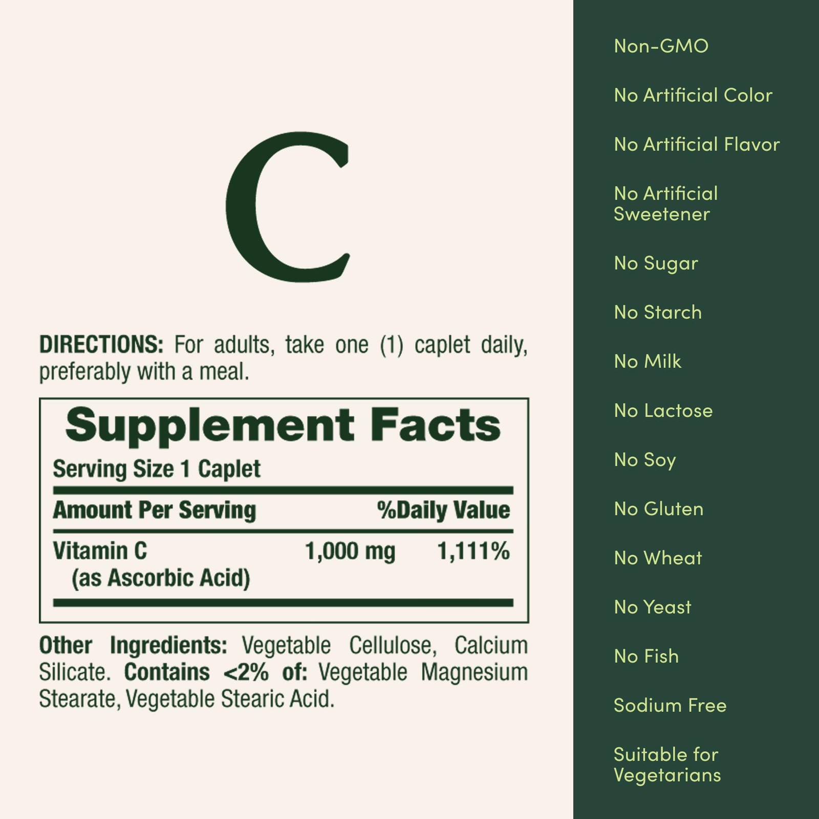 Nature’s Bounty Vitamin C 1000mg, Immune Support 100 Count (Pack of 1), No