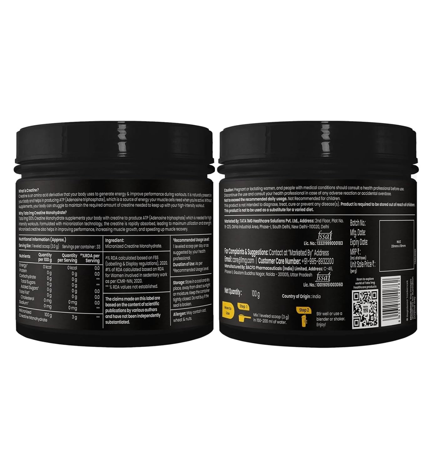 Creatine Monohydrate | 100% Pure | No Additives & Preservatives ( Unflavoured )