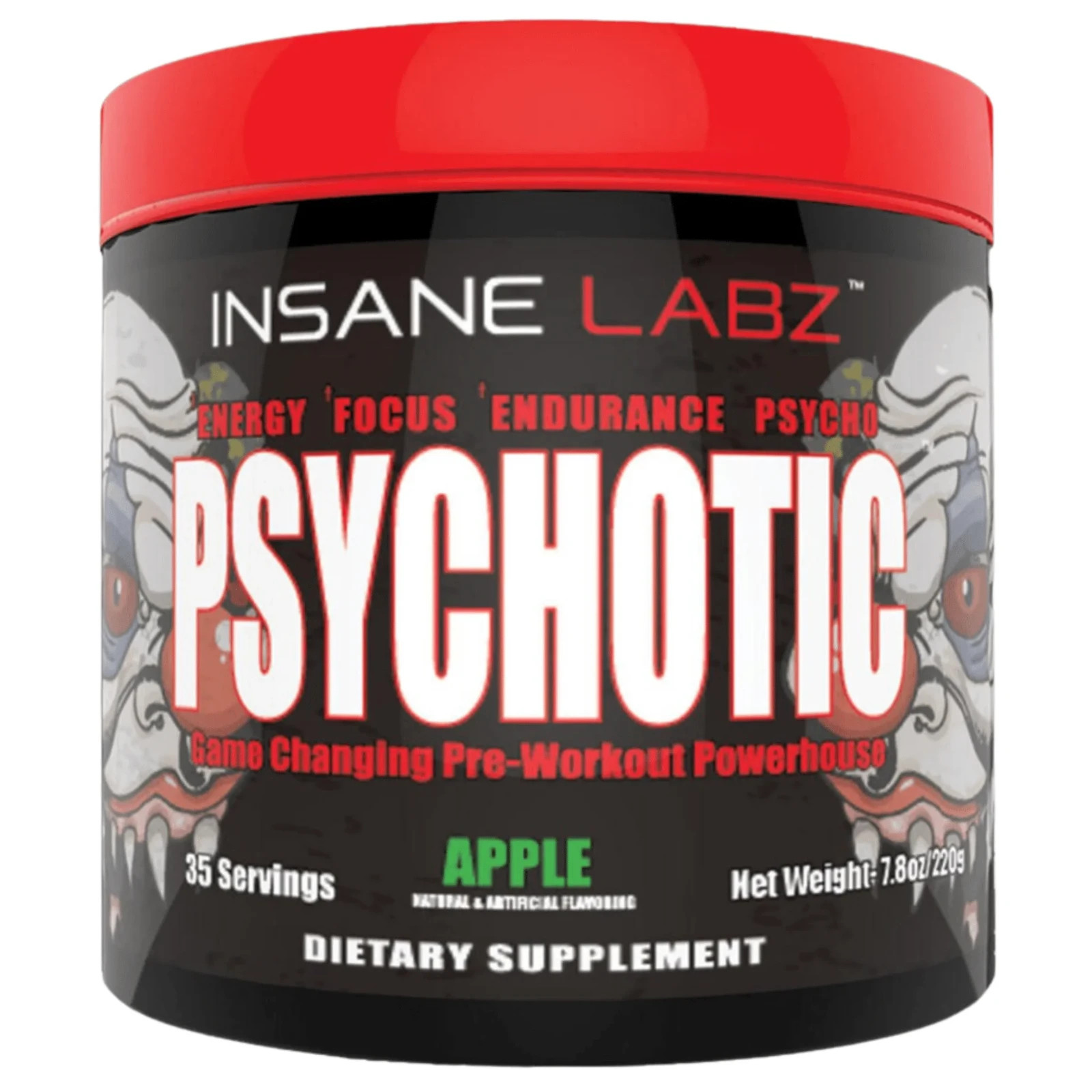 Psych-ot-ic Pre Workout APPLE 35 Servings Extreme Energy