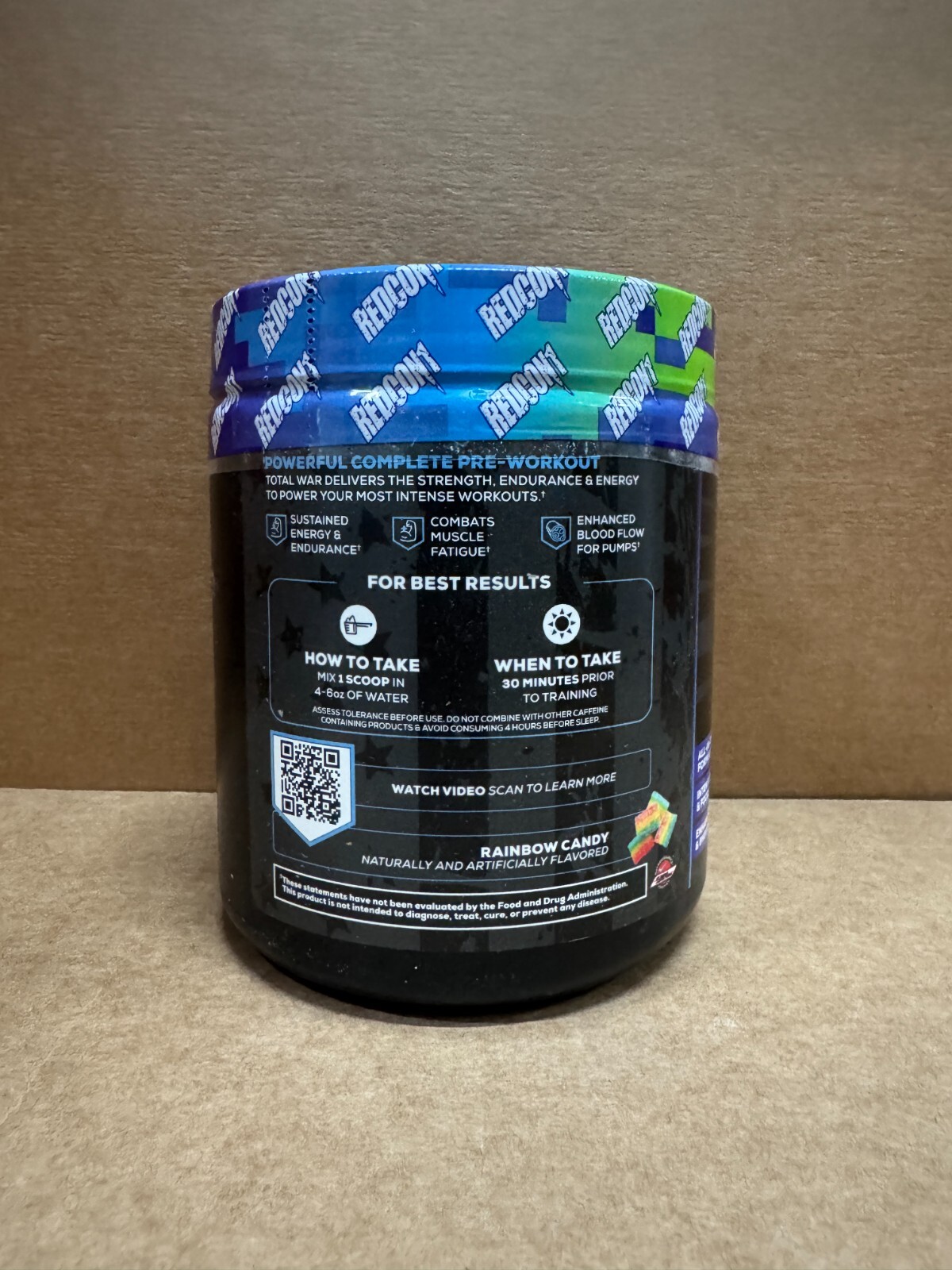 CLUMPED REDCON1 TOTAL WAR Rainbow Candy Pre Workout 30 Serv Free Ship SALE