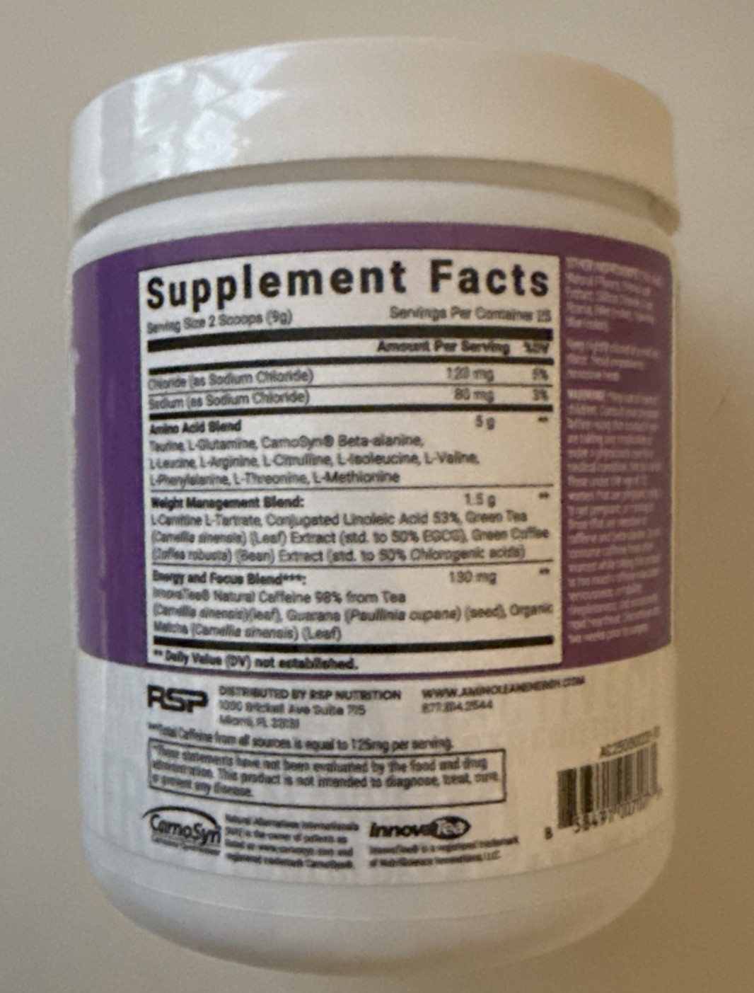 Rsp Nutrition Aminolean Natural Pre Workout Powder, Sucralose Free Ami