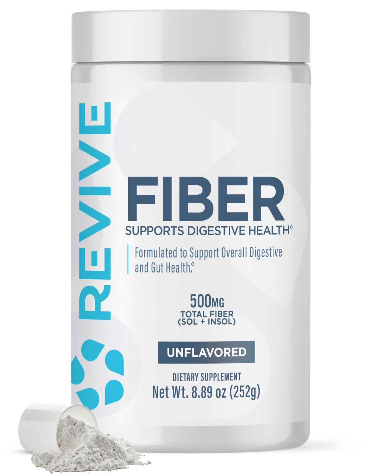 Revive MD Fiber Supplement Powder for Digestive Health – 11 oz, 30 Servings