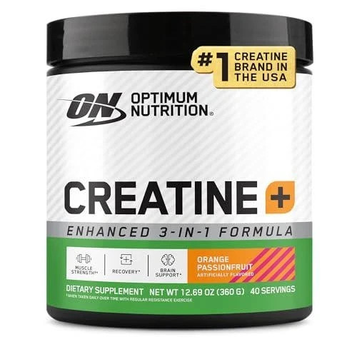 Optimum Nutrition Creatine Monohydrate Plus Powder, Orange Passionfruit Flavored