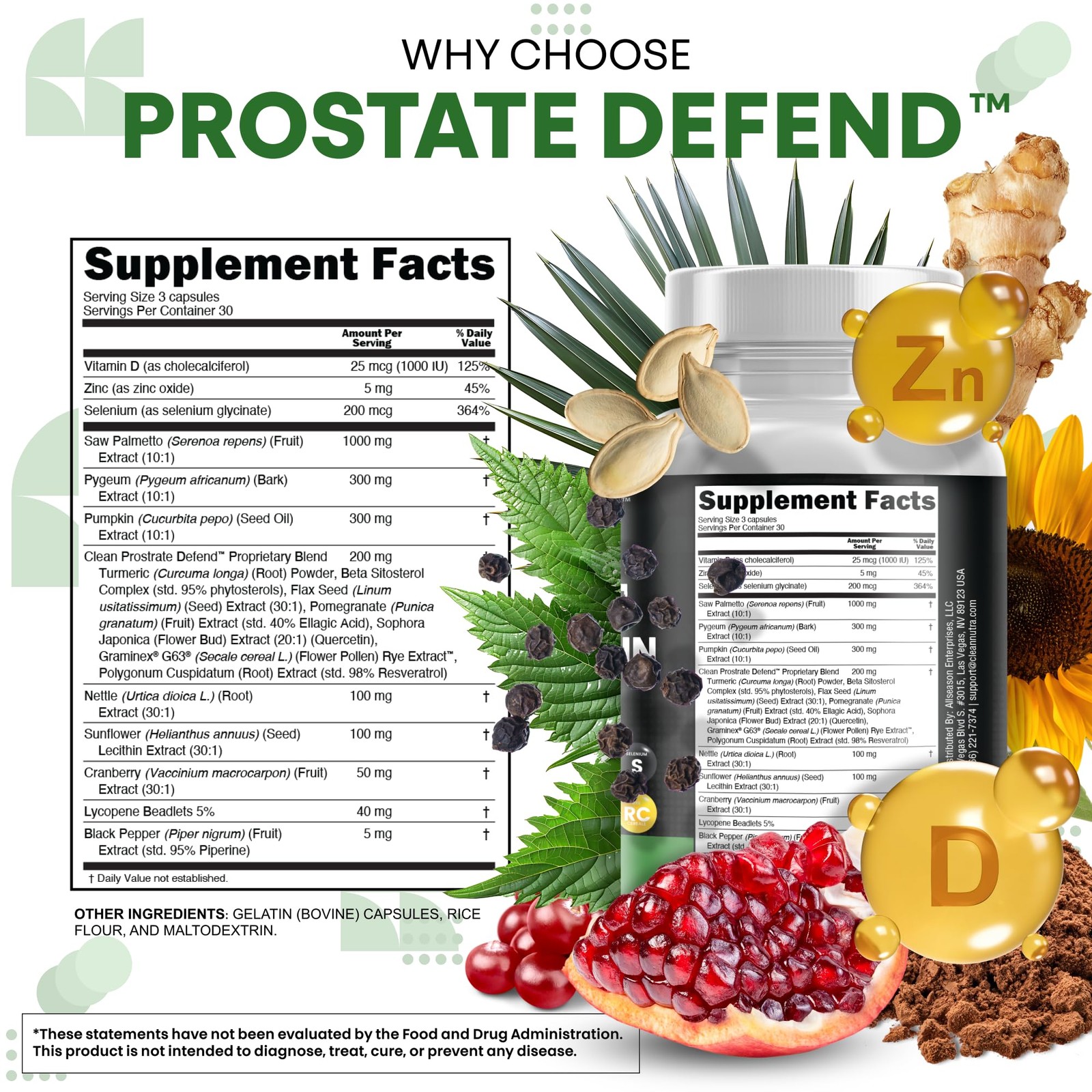 Clean Nutraceuticals Saw Palmetto Pumpkin Seed Oil 90 Count (Pack of 1)